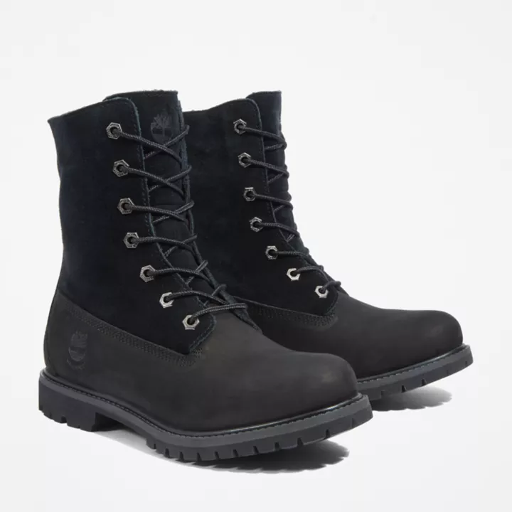 Bottine à revers Timberland Authentics imperméable pour femme en noir