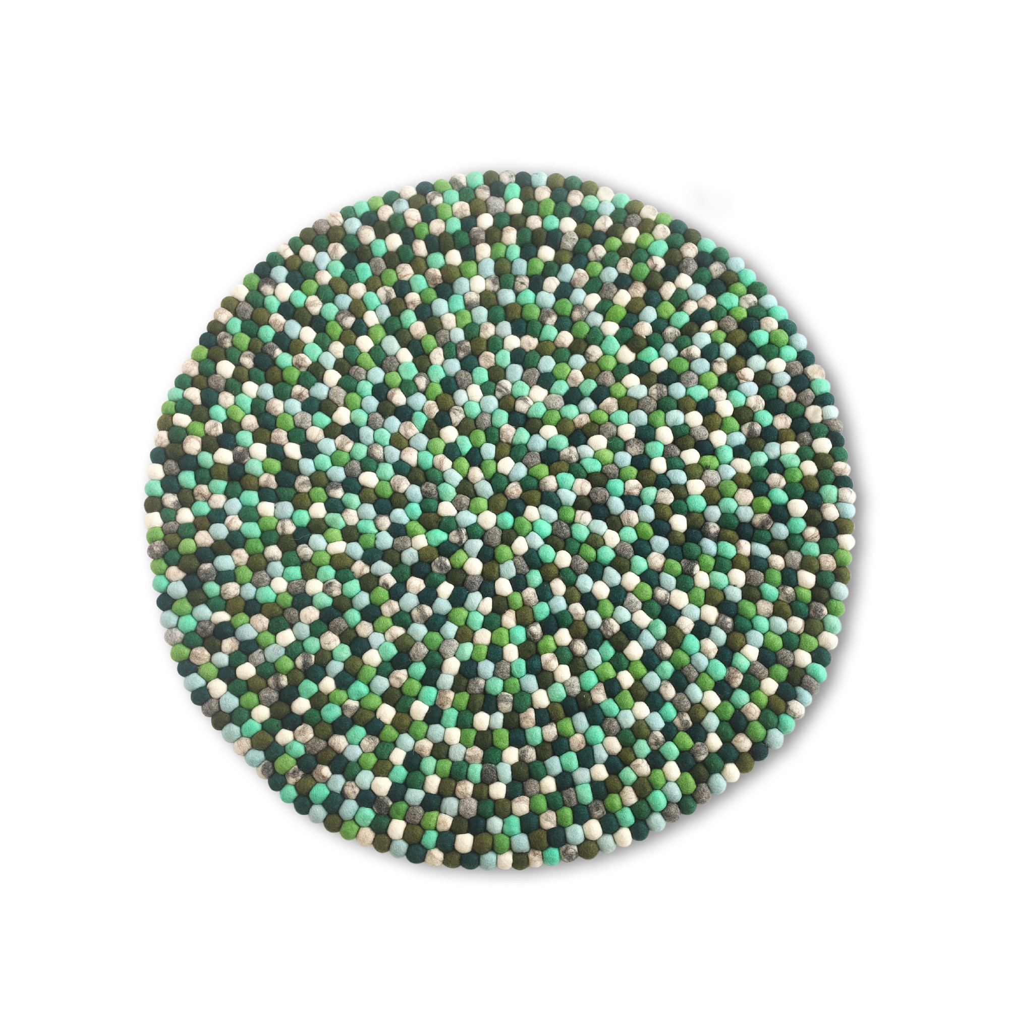 Filz-Teppich, Grüntöne, Ø 90 cm, 120 cm, 160 cm von fischer's lagerhaus