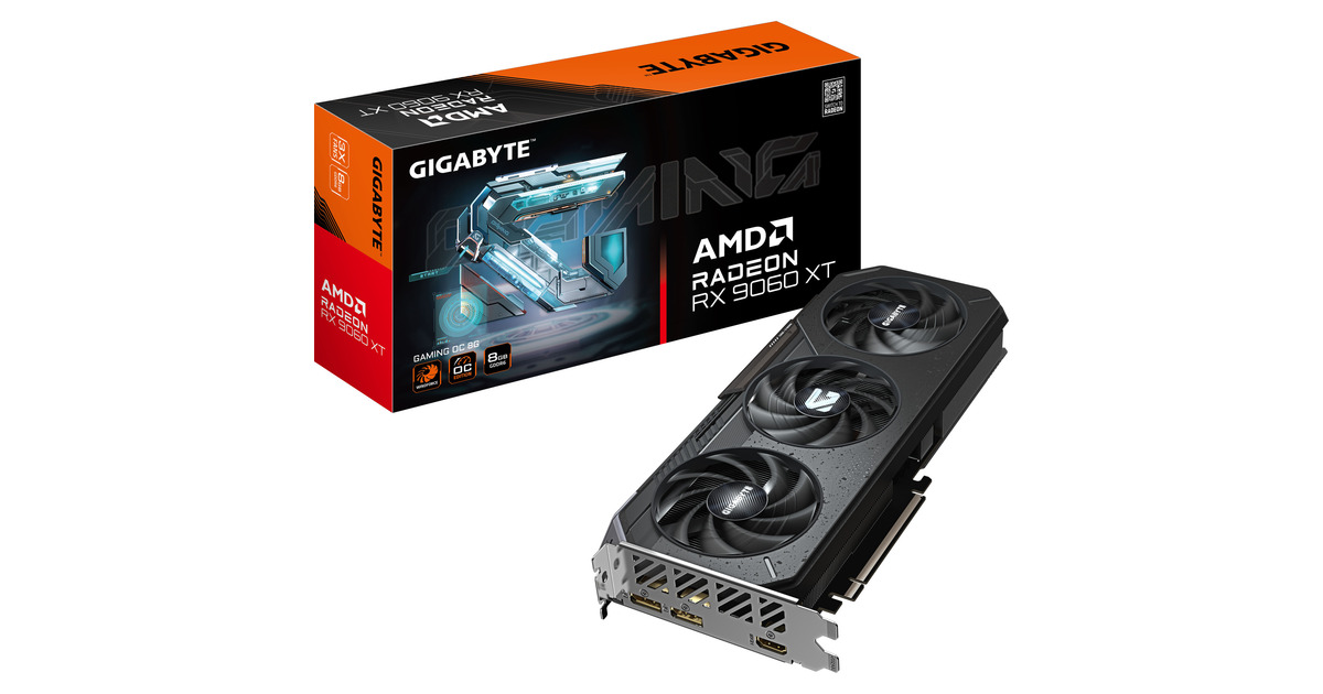 GIGABYTERadeon RX 9060 XT GAMING OC 8GB grafische kaart  (2x DisplayPort, 1x HDMI)