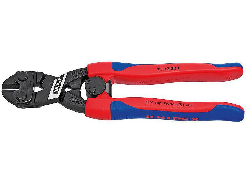 Knipex Kompakt-Bolzenschneider CoBolt 200 mm mit Öffnungsfe Kompakt-Bolzenschneider mit Mehrkomponenten-Kunststoffgriffen