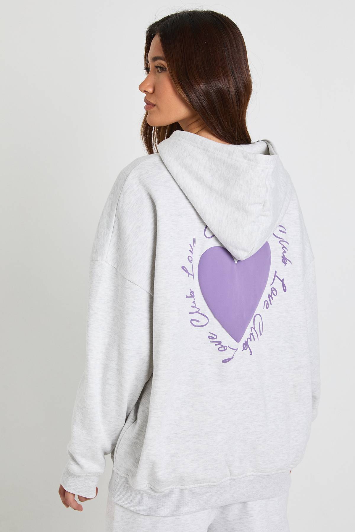 boohoo Sweat à Casynthétiqueche Oversize Love Club avec Impression Relief