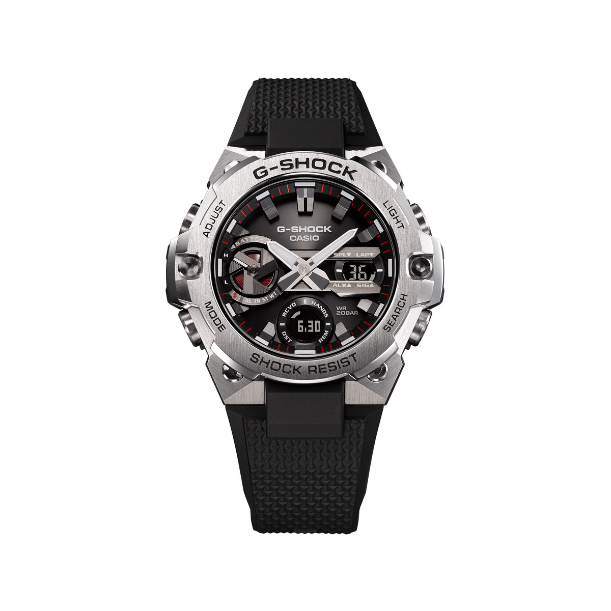 Montre G-SHOCK homme acier bracelet résine noire
