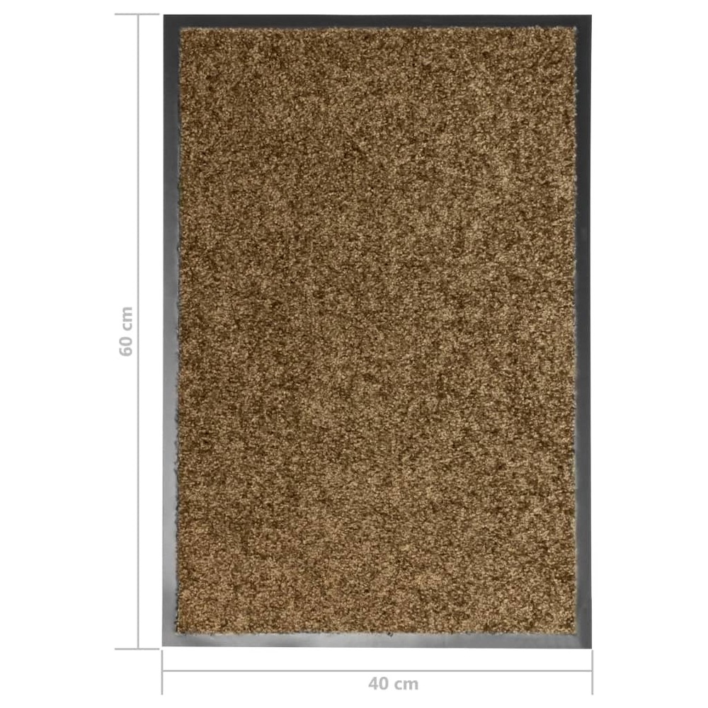 Paillasson lavable marron 40x60 cm