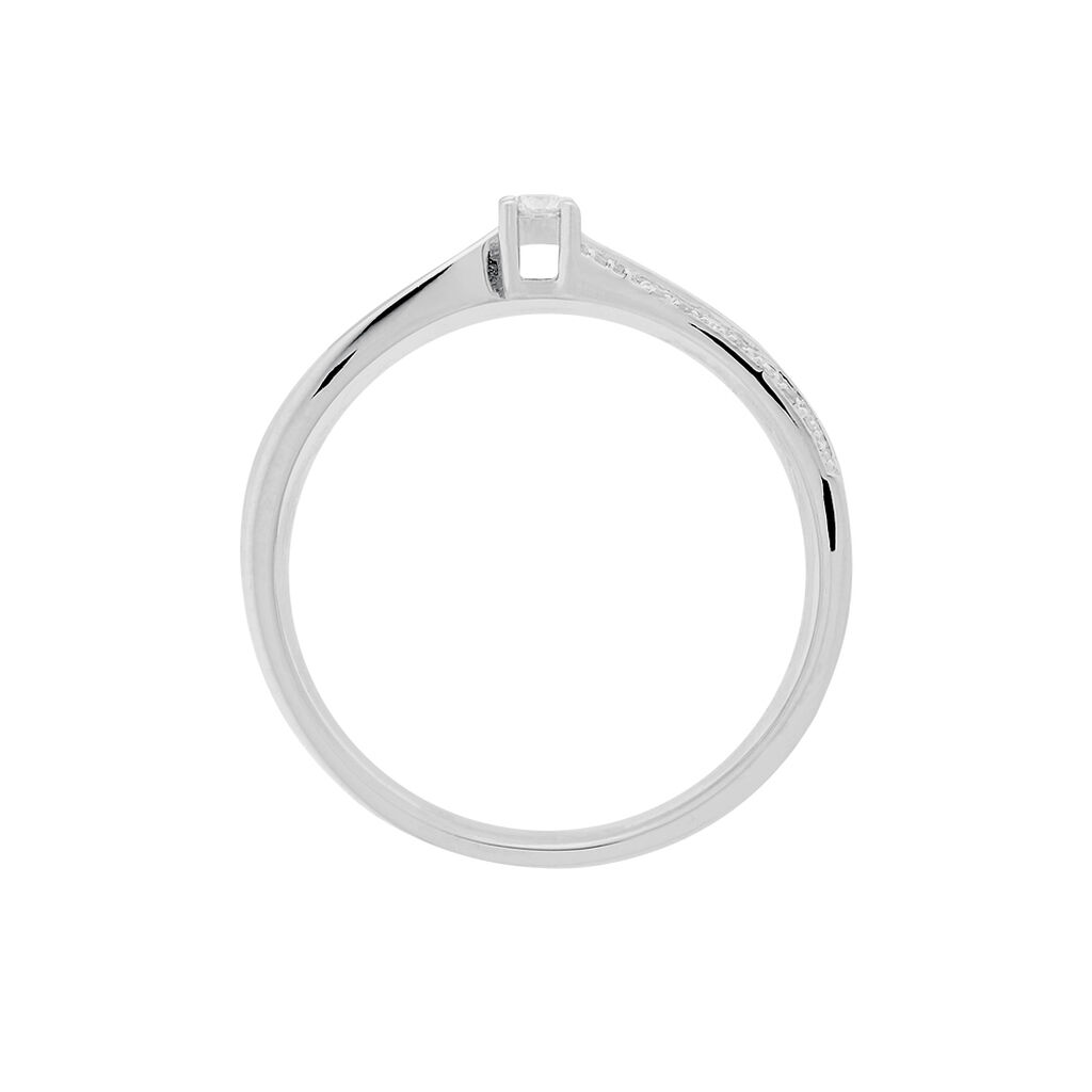 Bague Solitaire Asia Or Blanc Diamant