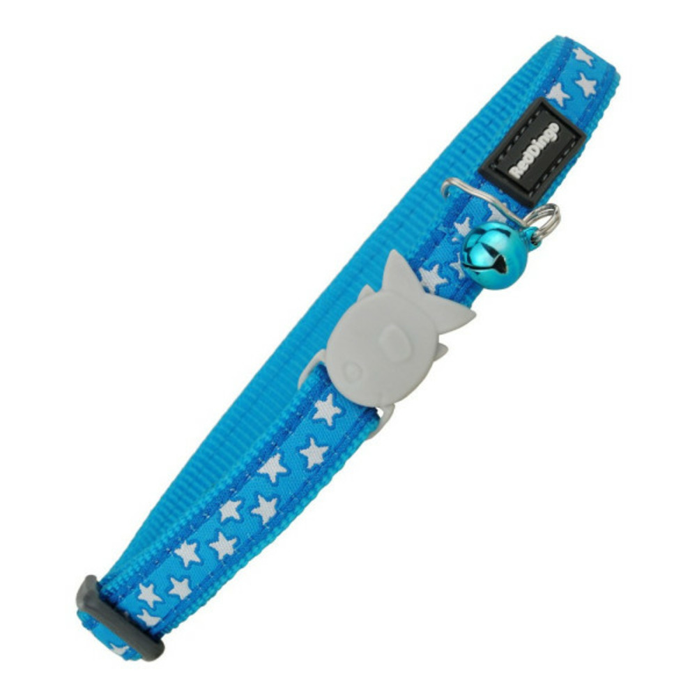 Collier pour chat style bleu etoiles (1,2 x 20-32 cm)