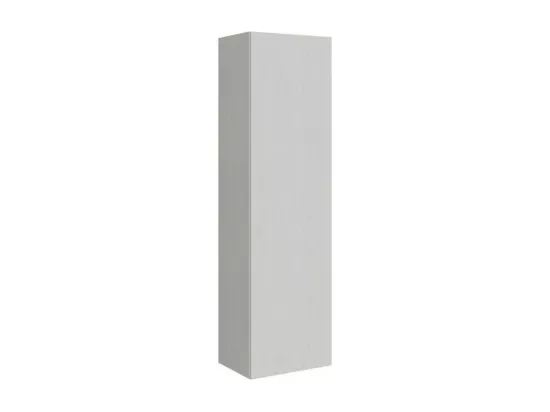 Lit escamotable avec colonne de rangement et éléments hauts bois frêne blanc kanto 160x190