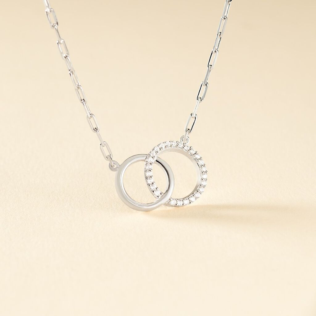 Collier Isabel Argent Blanc Oxyde De Zirconium