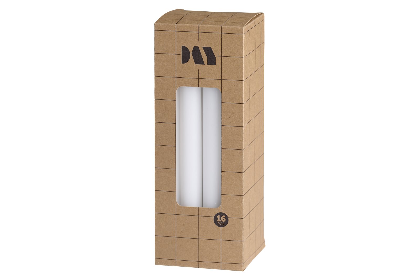 DAY Kronelys 16pk Hvit Ø2,2 H24 cm