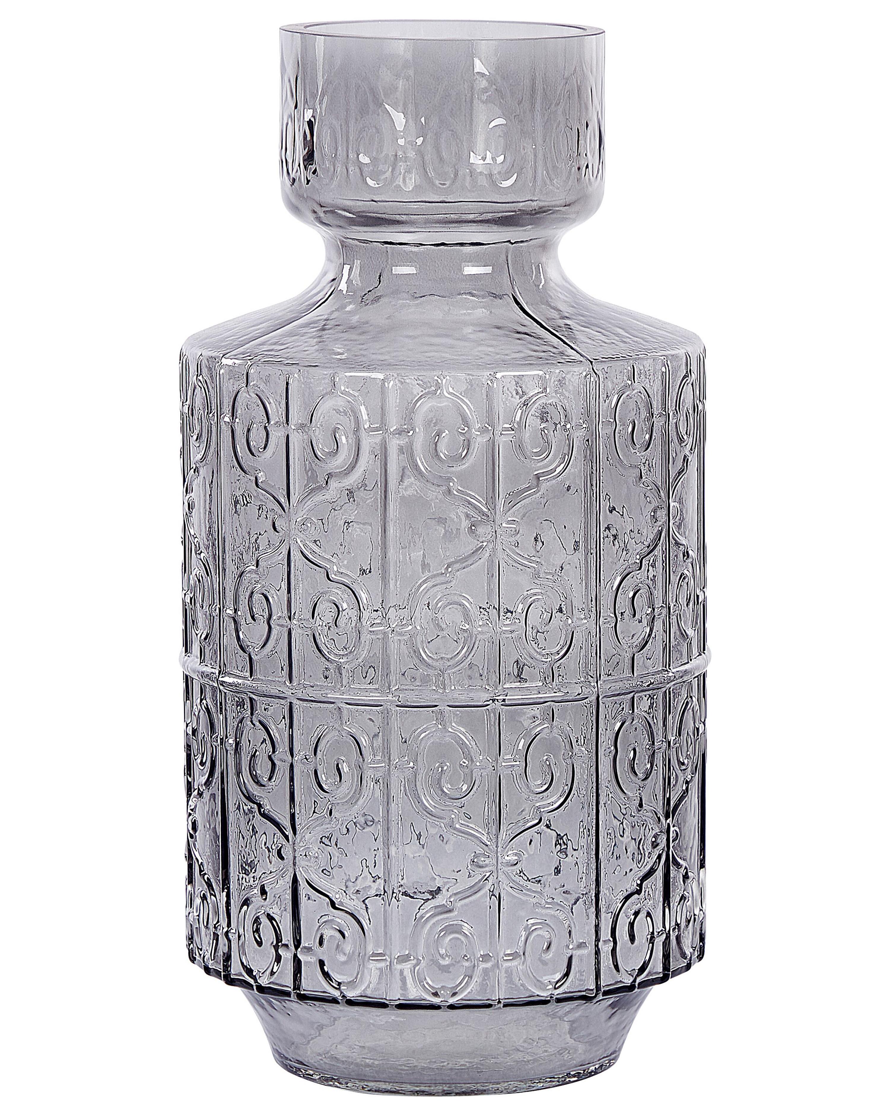 Bloemenvaas DIKELLA Glas 33 cm Grijs
