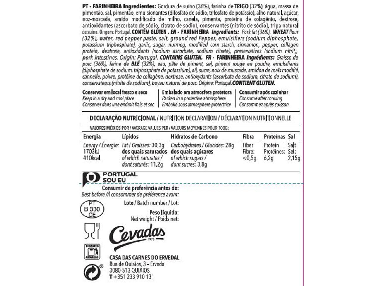 FARINHEIRA CEVADAS 200G