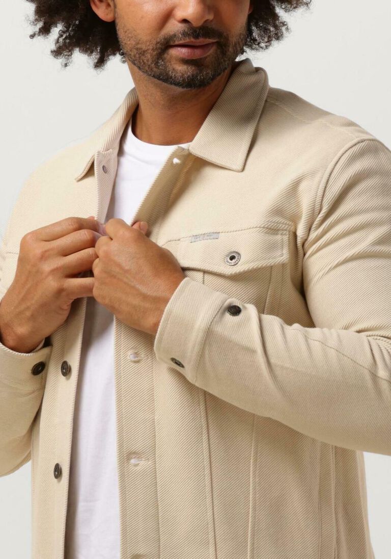 CAST IRON beige cast iron jack button jacket twill