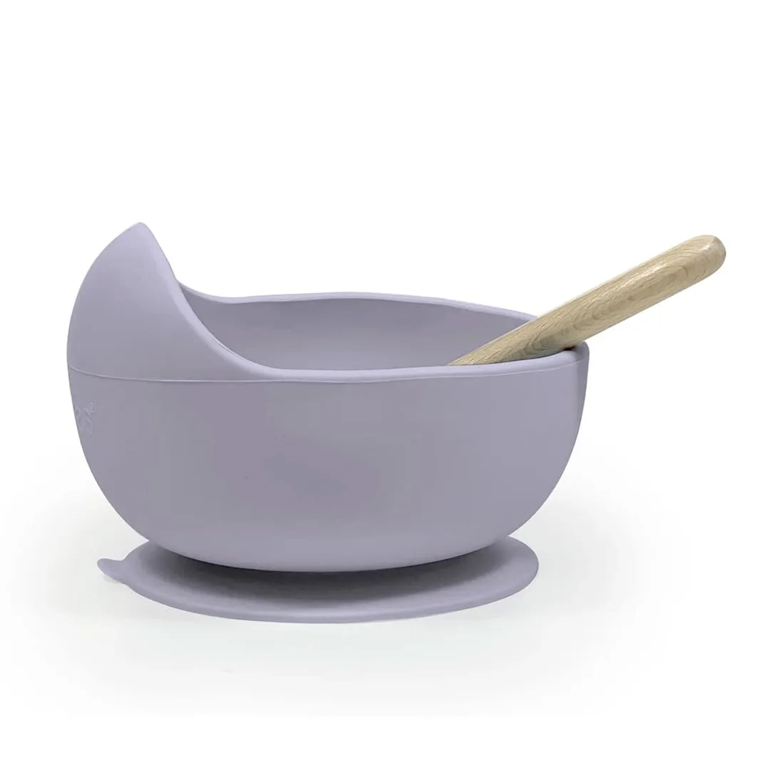 Kushies Cuillère et Bol en Silicone Siliscoop - Lilas
