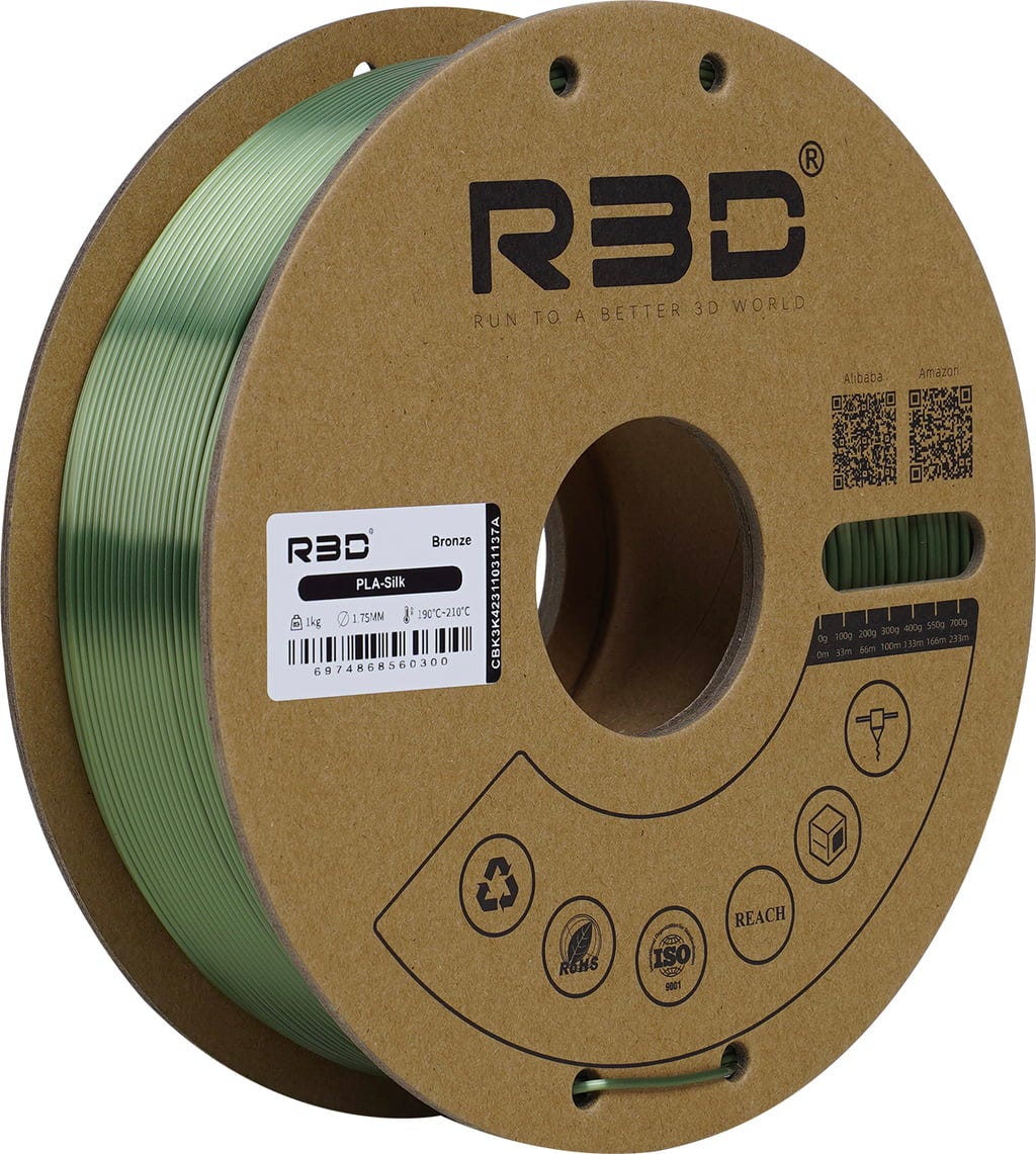 R3D  PLA Silk Bronze, 1.75 mm / 1000 g    PLA-Filament mit Silk-Effekt
