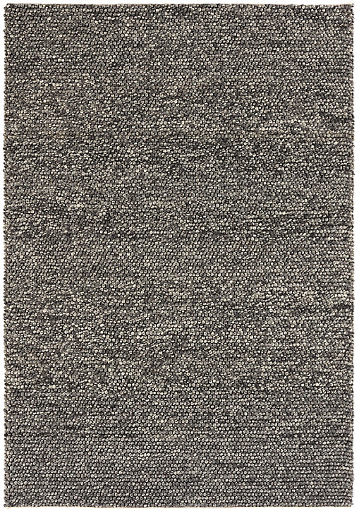 Tapis tissé main Laine L. 160 x l. 230 x ep. 1 cm gris GoodHome