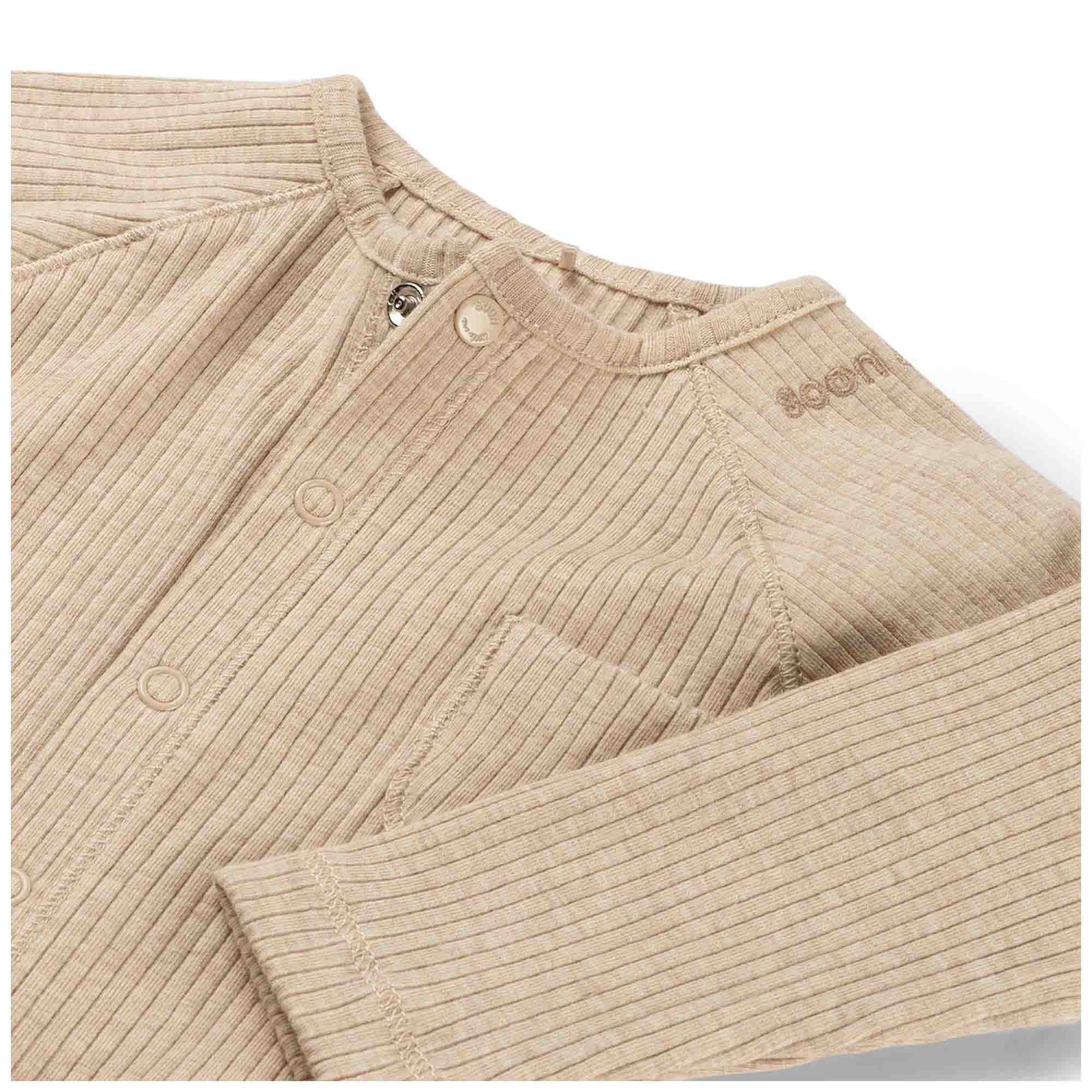 Prénatal newborn boxpakje rib lange mouwen effen beige
