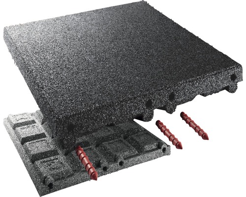 Terrasoft valbeveiligingsmat, 5 m², 50 x 50 x 8 cm, antraciet