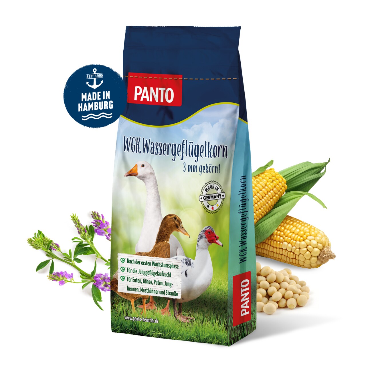 Panto WGK WASSERGEFLÜGELKORN (3 MM GEKÖRNT) 25kg