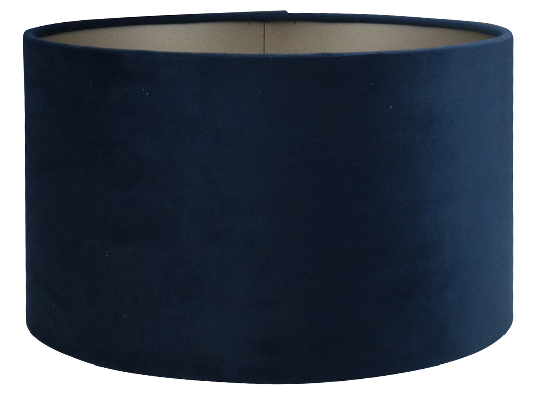 Lampenkap Alice blauw op taupe 30x30x20cm