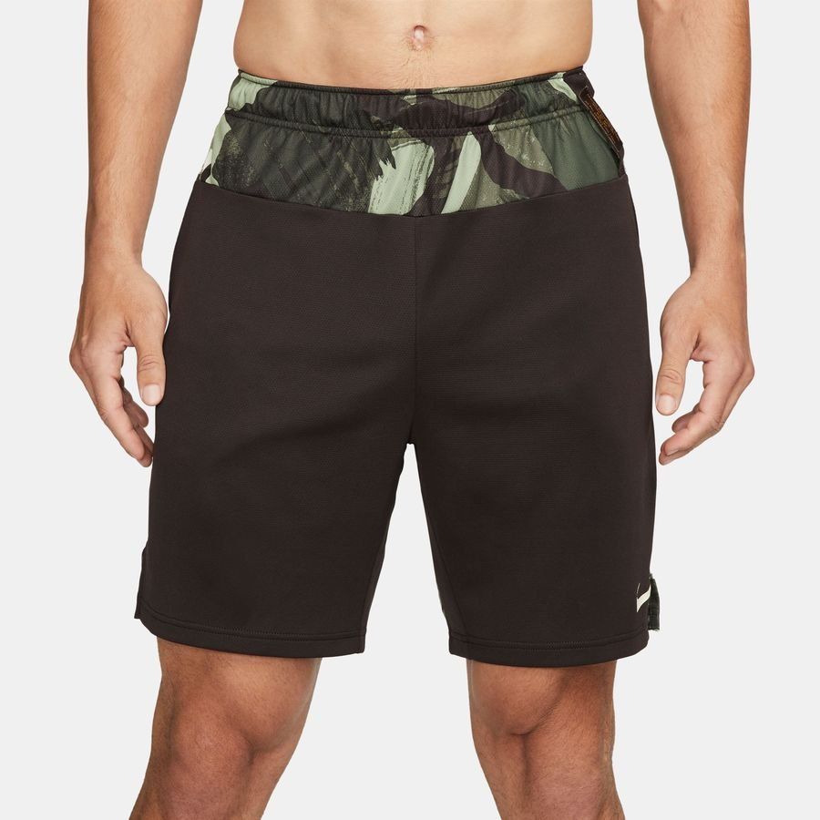 Nike Short d'Entraînement Dri-FIT Knit Camo - Noir/Marron/Vert/Blanc