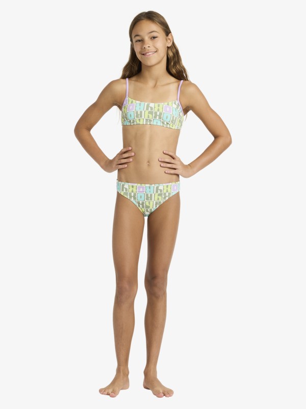 Letter Up Set Ensemble bikini bralette deux pièces Vert Filles 6-16 ans