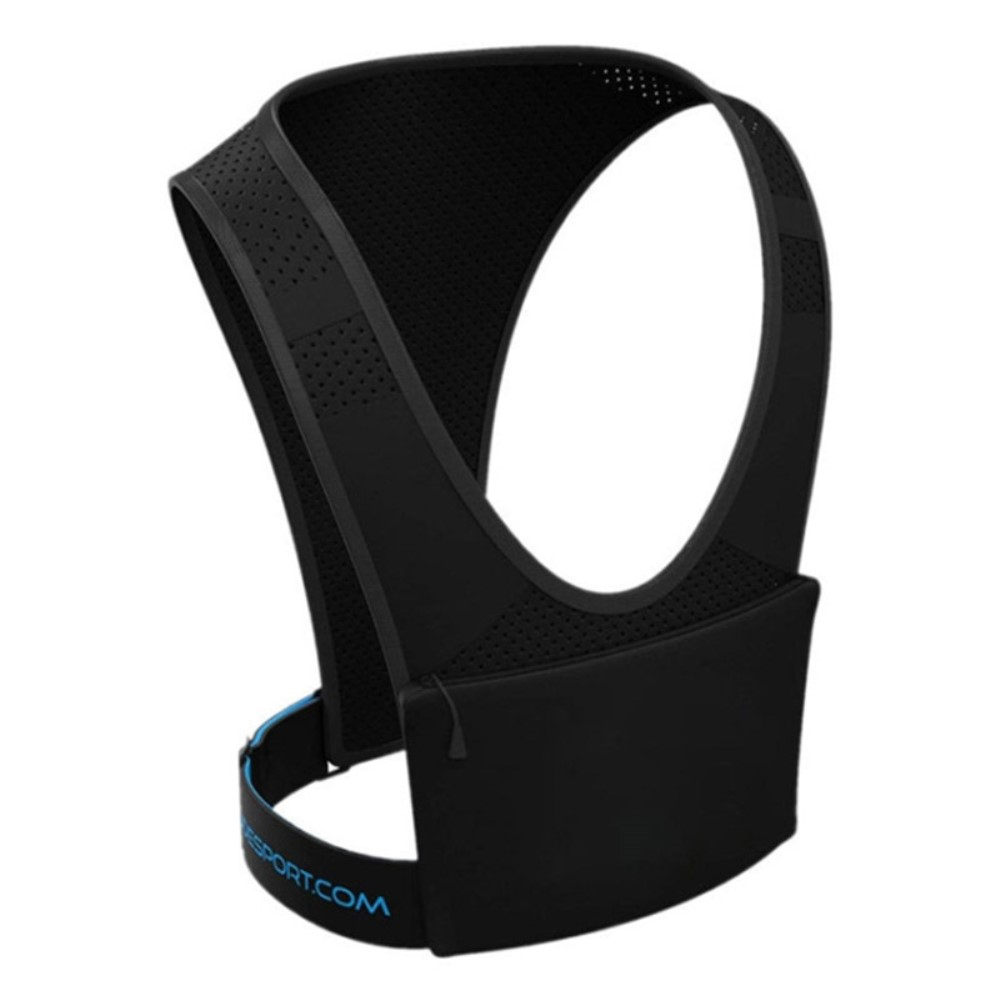 Mesh Laufweste Verstellbare Outdoor Sport Weste mit Brusttasche   Reflektoren - Schwarz