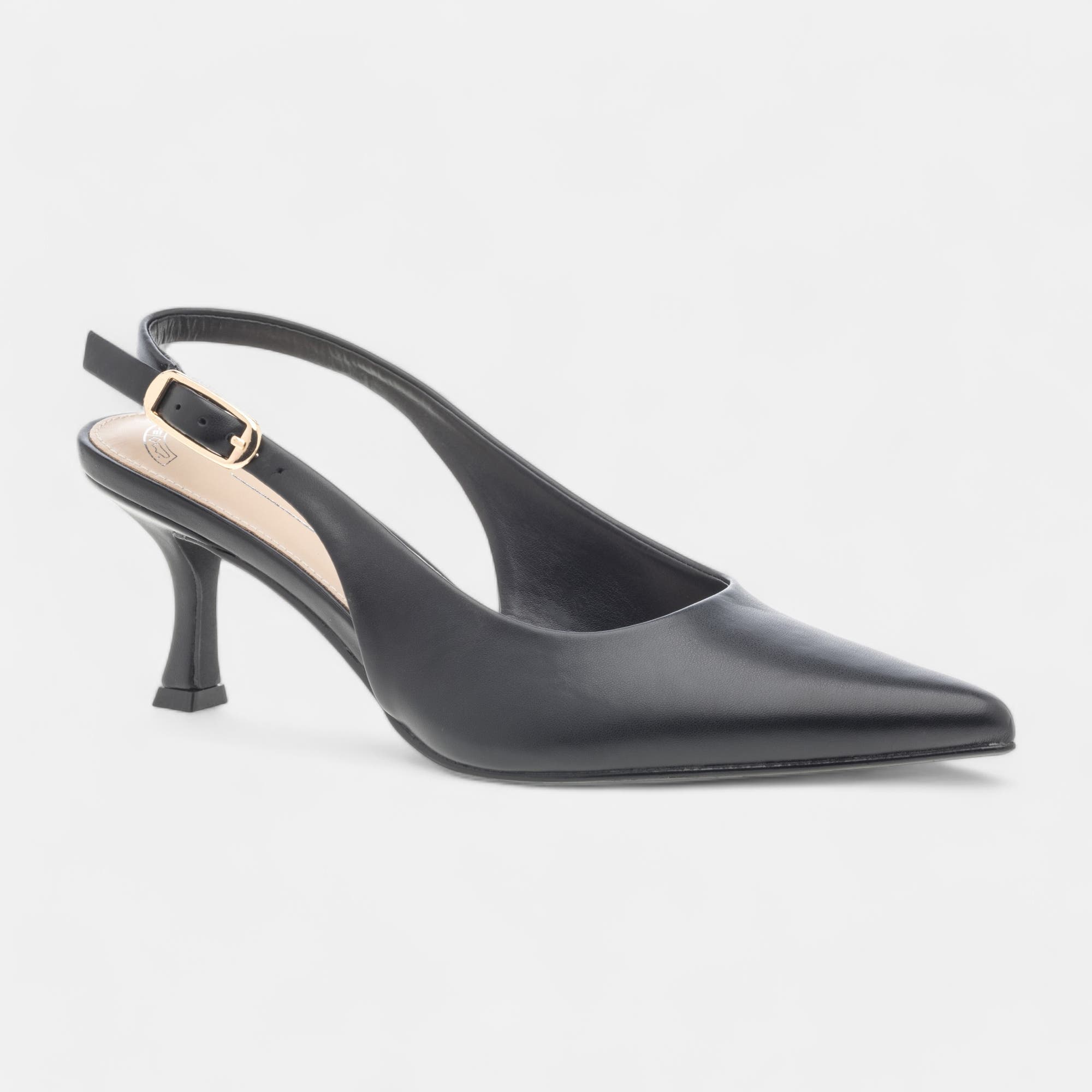 Escarpins avec bride arrière à talon Femme noir