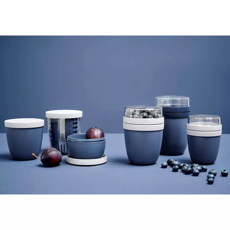 Mepal Lunchpot, Fruitpot und Snackpot Ellipse 3er Set rosa-rot
