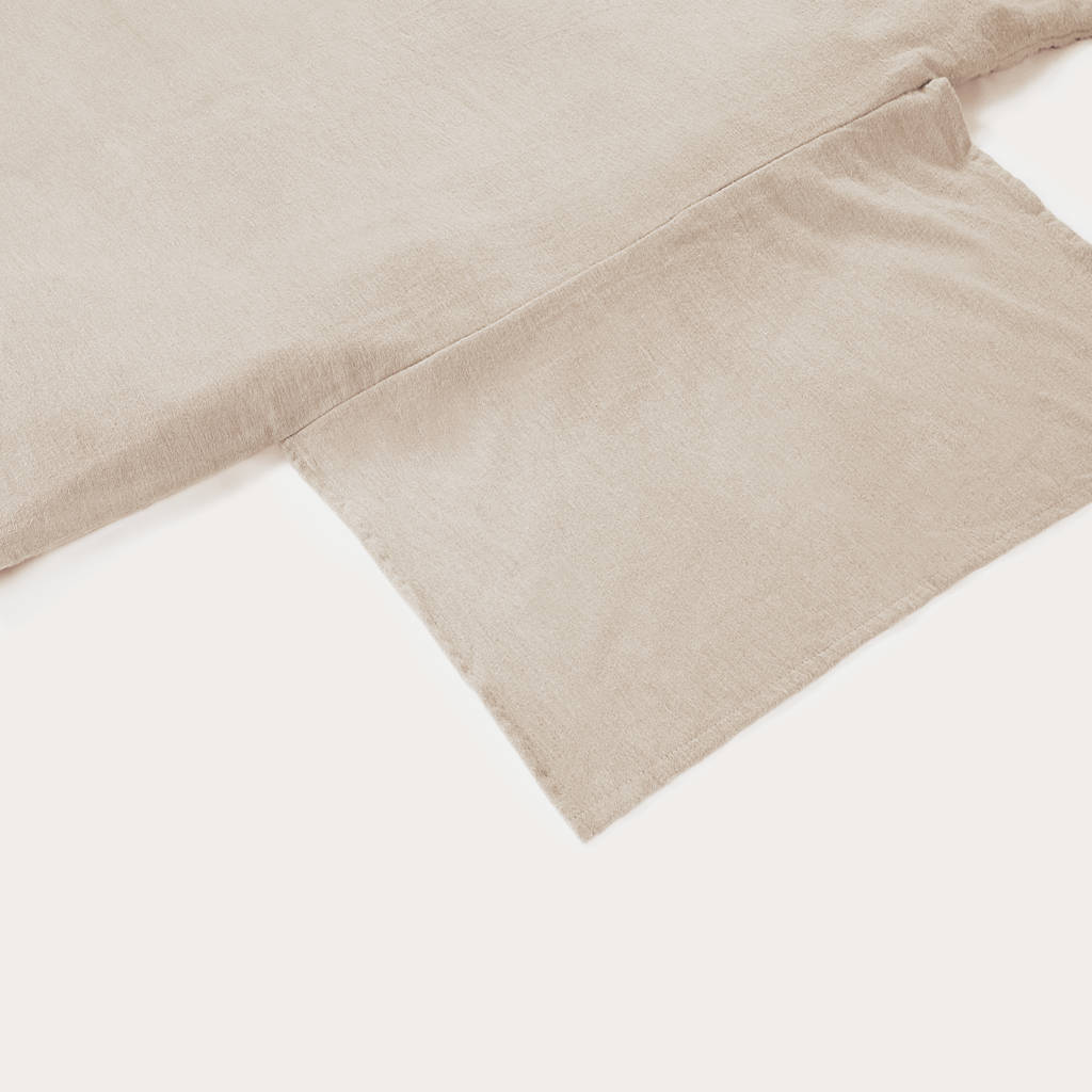 flanellen dekbedovertrek kinder beige (120x150 cm)