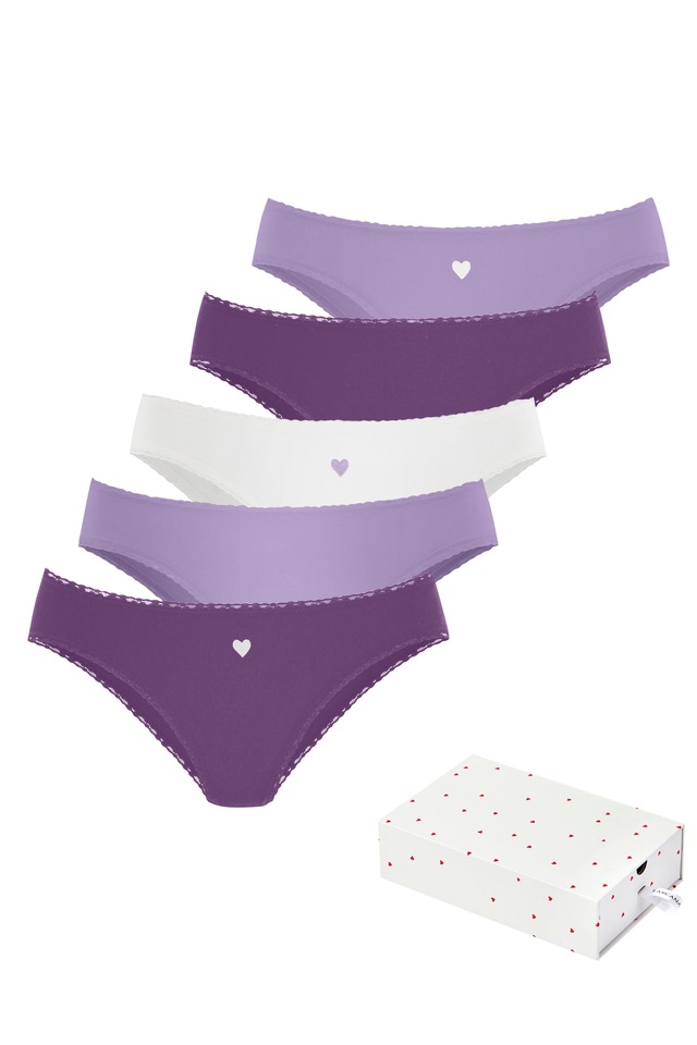 LASCANA Jazz-Pants Slips , mit süssen Herzchen-Prints und aus elastischer Baumwoll-Qualität