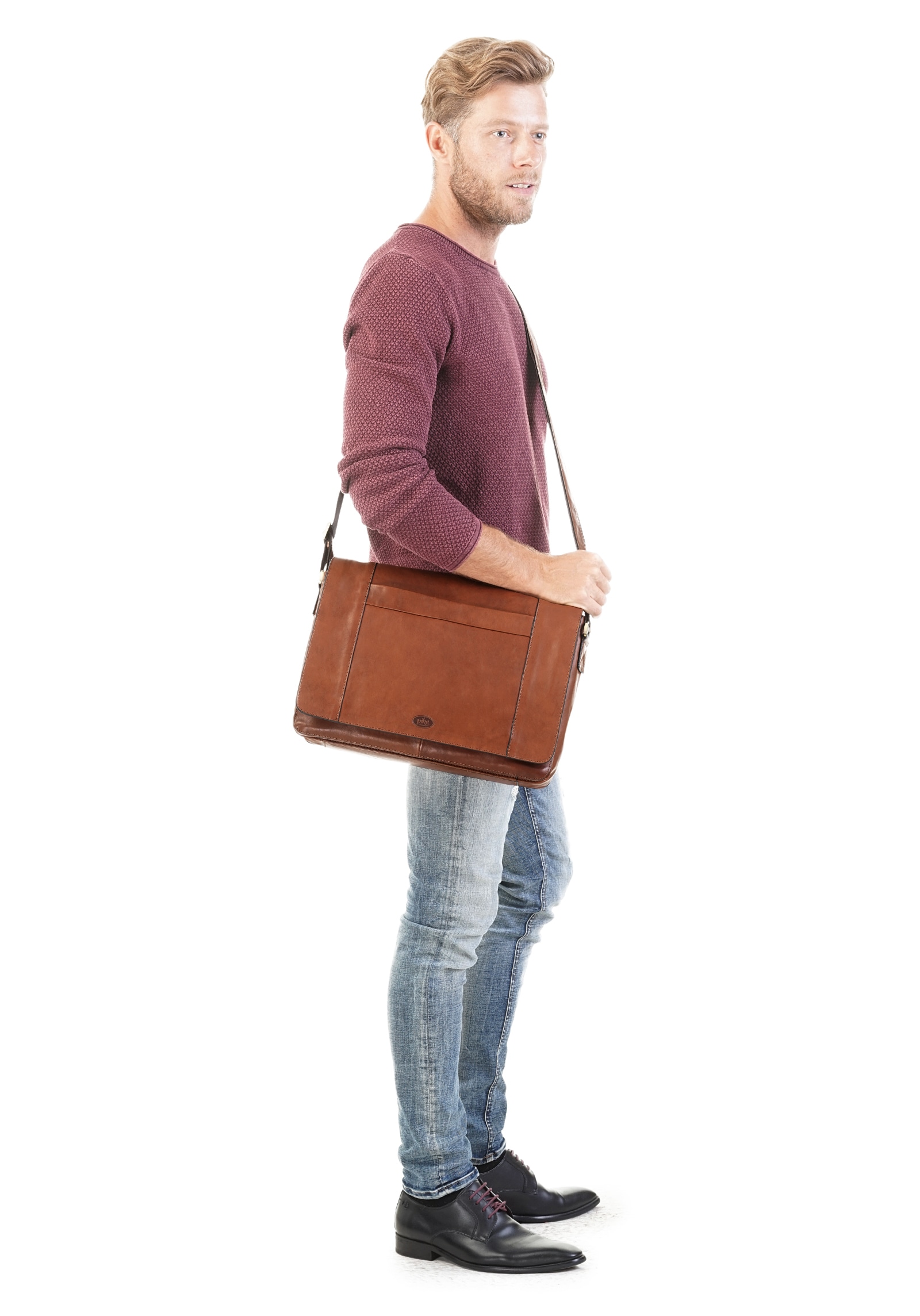 Piké Messenger Bag echt Leder