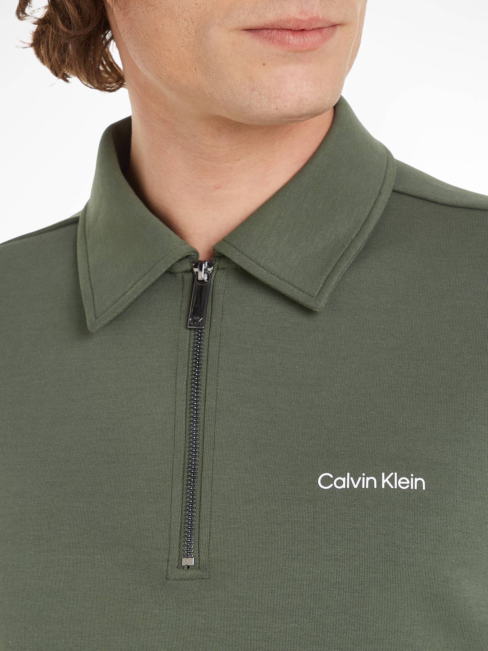 CALVIN KLEIN| Herren Polo-Sweatshirt REPREVE mit Reißverschluss