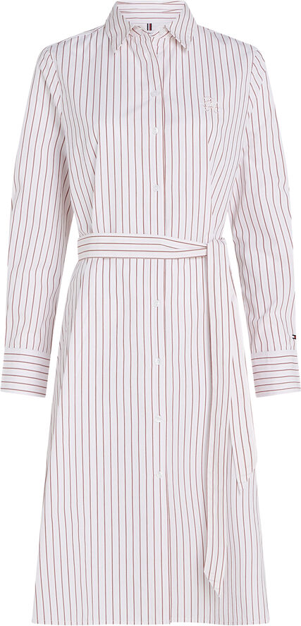 Tommy Hilfiger STRIPE REGULAR KNEE SHIRTDRESS Classic shirting stp/ pink