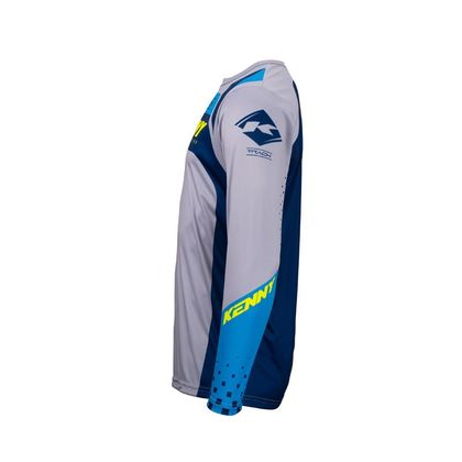 Maillot cross Kenny TRACK FOCUS ENFANT - Bleu / Jaune