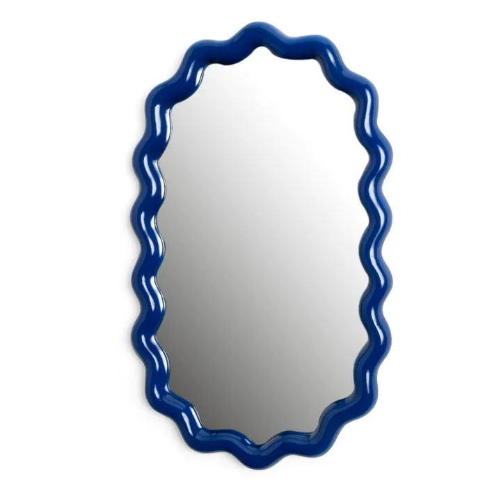 &Klevering Miroir ovale Zigzag | Bleu marine