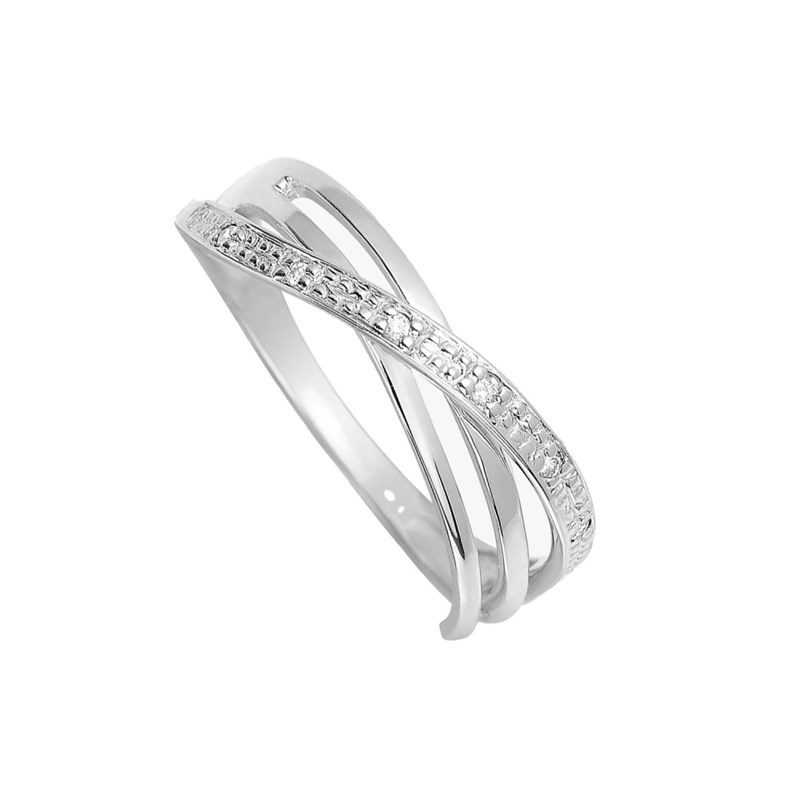 Bague Femme - Or 18 Carats - Diamant 0,04 Carats