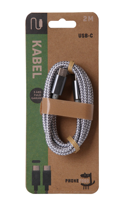 USB-C til USB-C kabel 2 meter