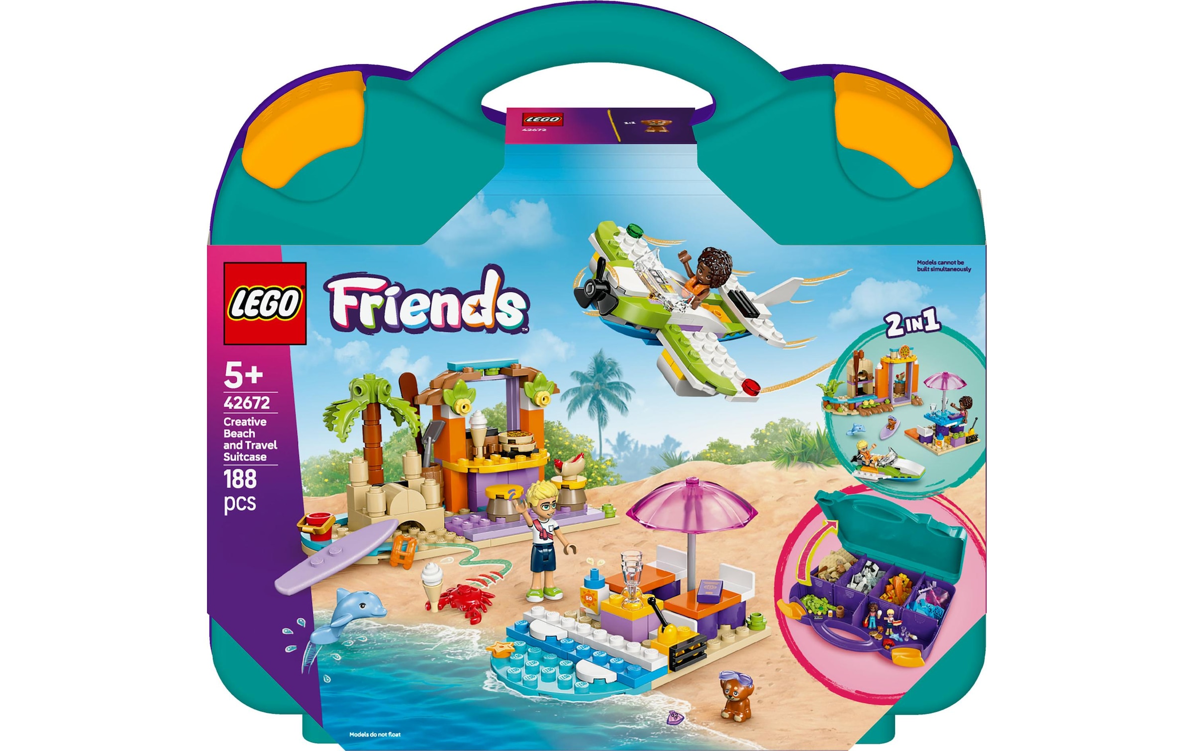 LEGO® Spielbausteine »Friends Kreativer Reisekoffer 42672«