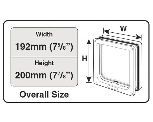 Cat Mate 2-weg kattenluik 192x200 mm wit