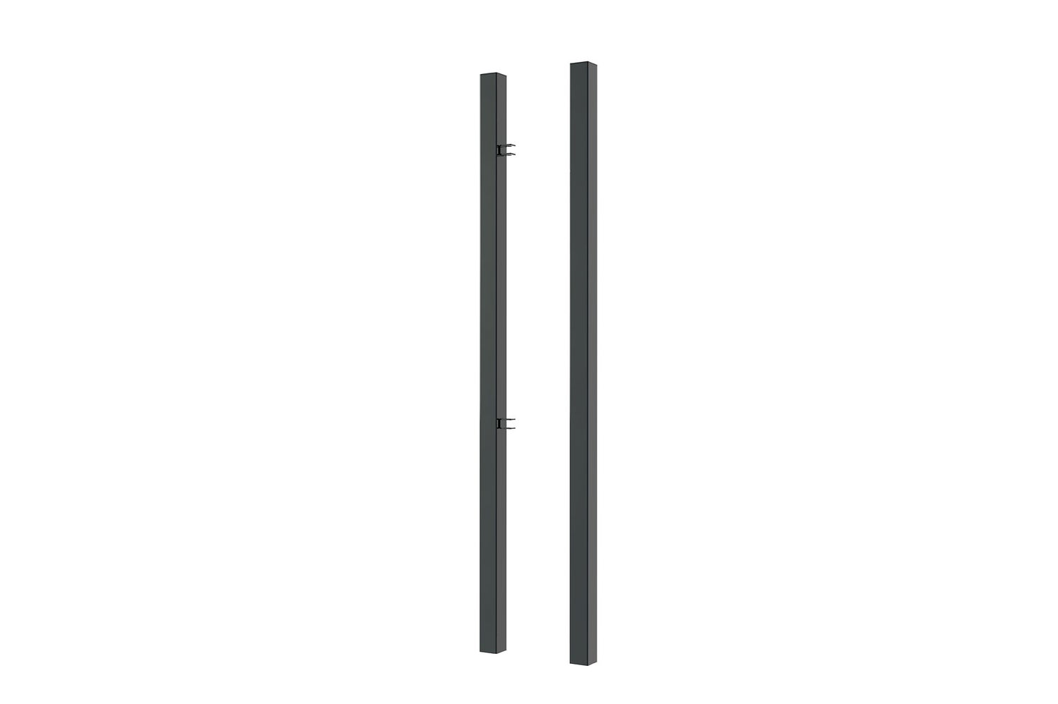 Set van 2 ijzeren palen DARIO 06H170 GLANZEND ZWART