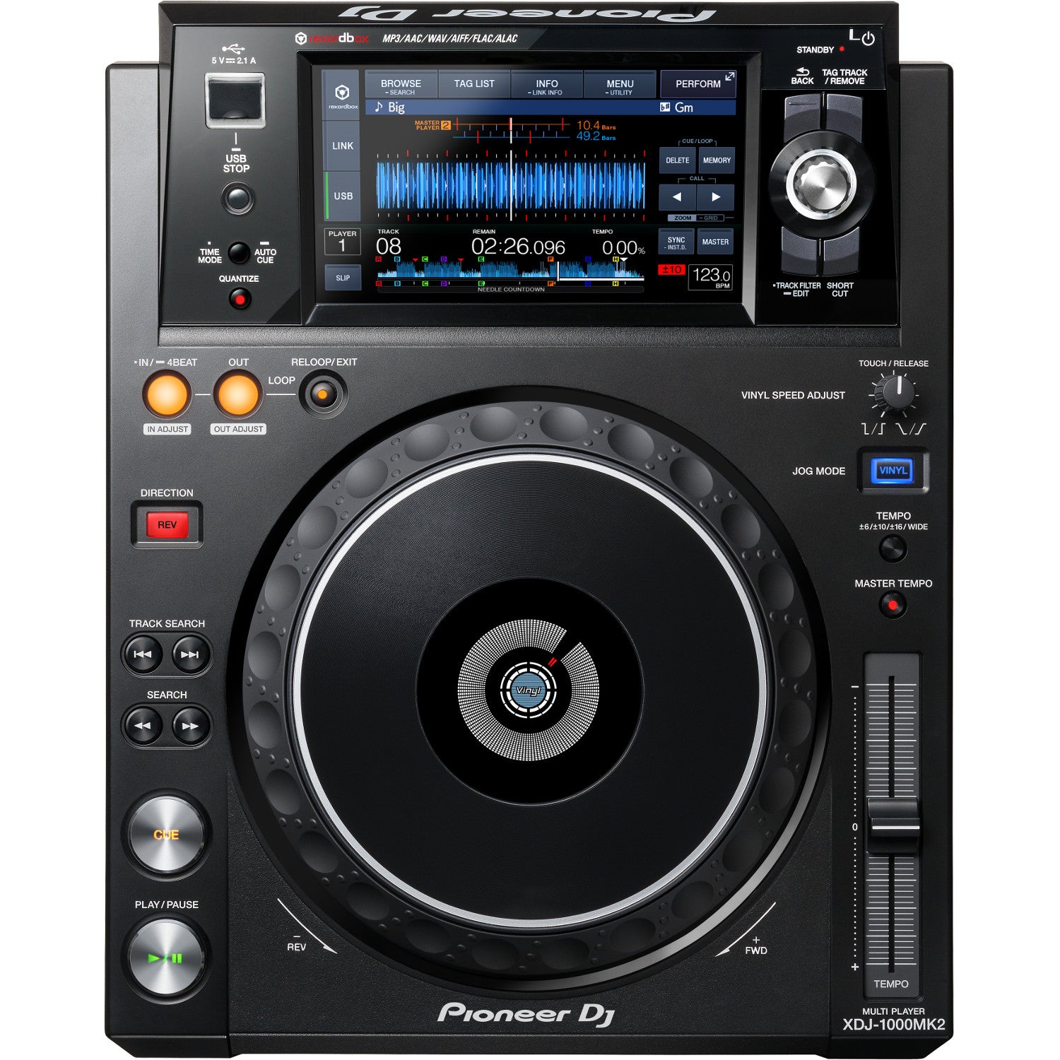 Pioneer DJ XDJ-1000MK2 tabletop + DJC-1000 BAG flightbag