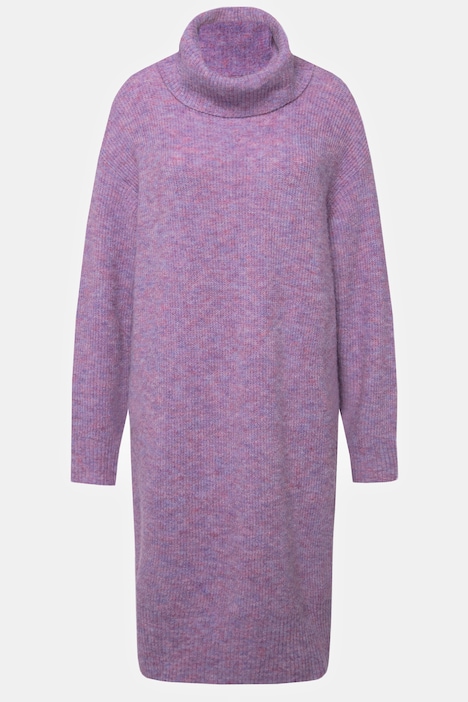 Strick-Minikleid, oversized, Rollkragen, Langarm