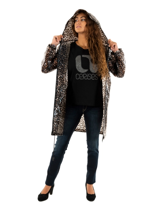 Blousons et vestes la petite etoile rainy imprime leopard