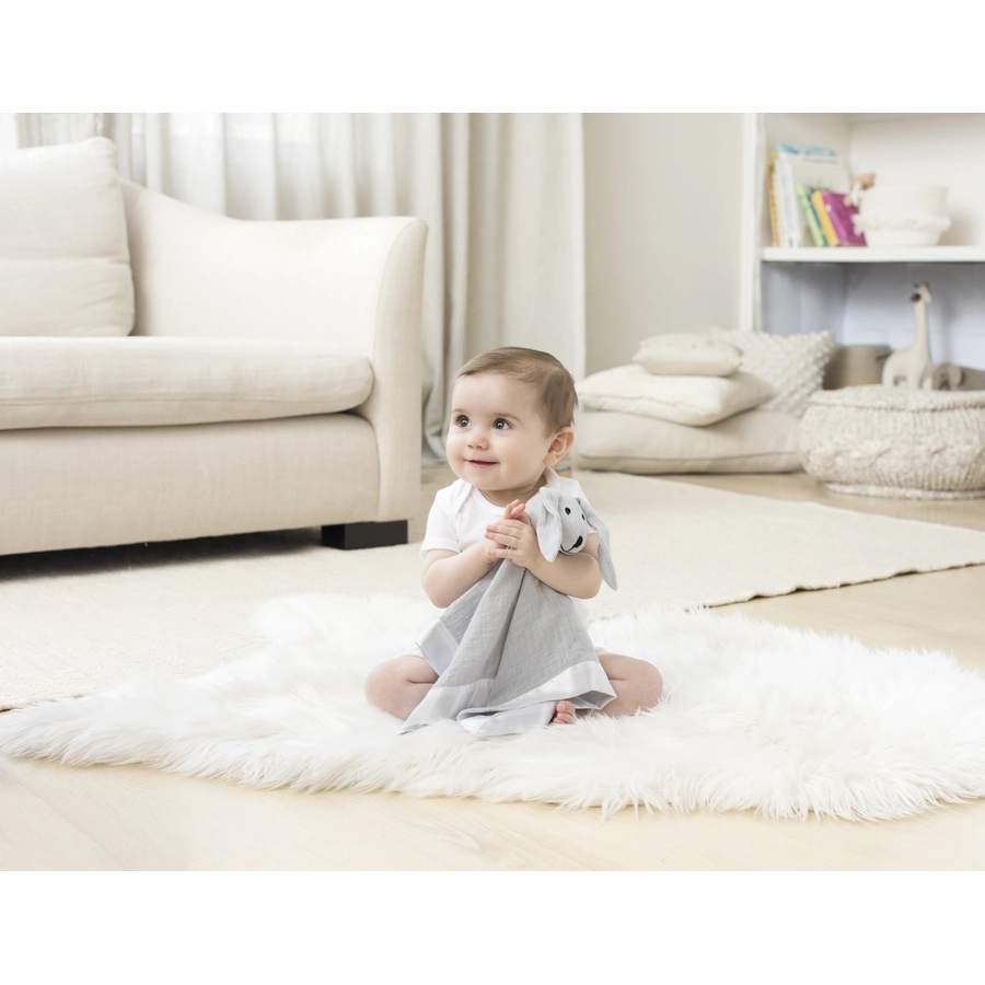 aden + anais™ essentials Baumwoll-Musselin-Lovey solid pink mist