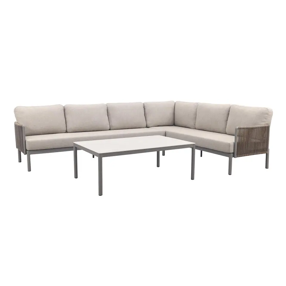 VDG Sierra hoek loungeset - Naturel/Grijs