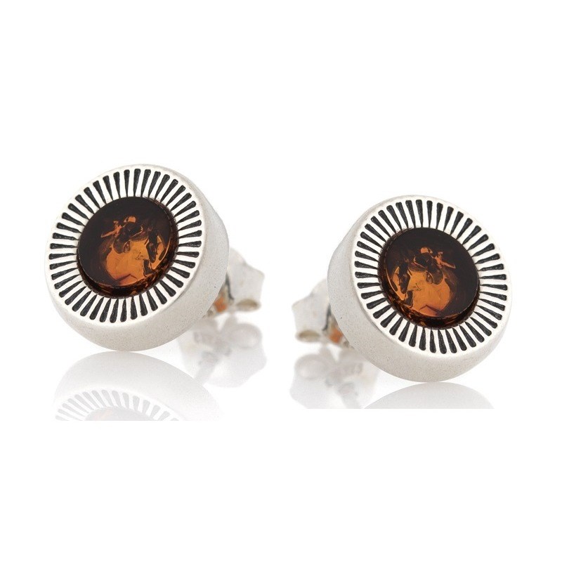 BOUCLES D'OREILLES ARGENT AMBRE