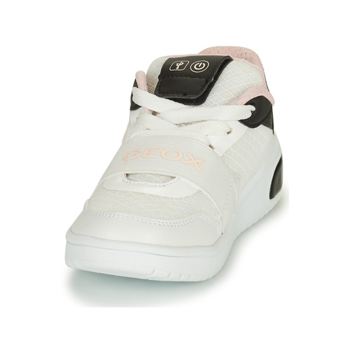 Geox - J XLED G. A - MESH+ECOP BOTT - Blanc / Noir