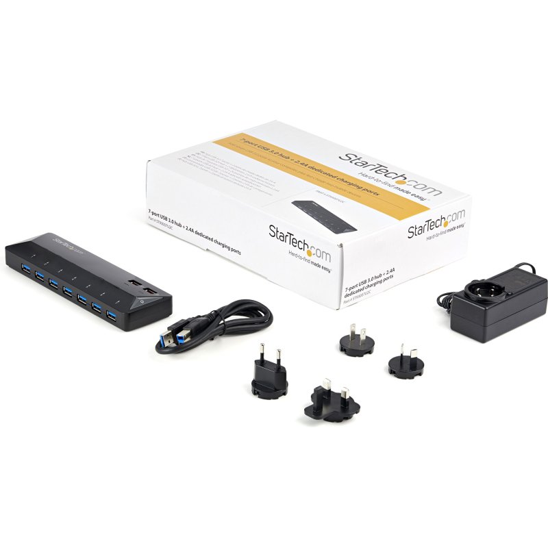 StarTech.com Hub USB 3.0 à 7 ports plus ports dédiés à la charge - 5Gbps - 2x 2,4 A