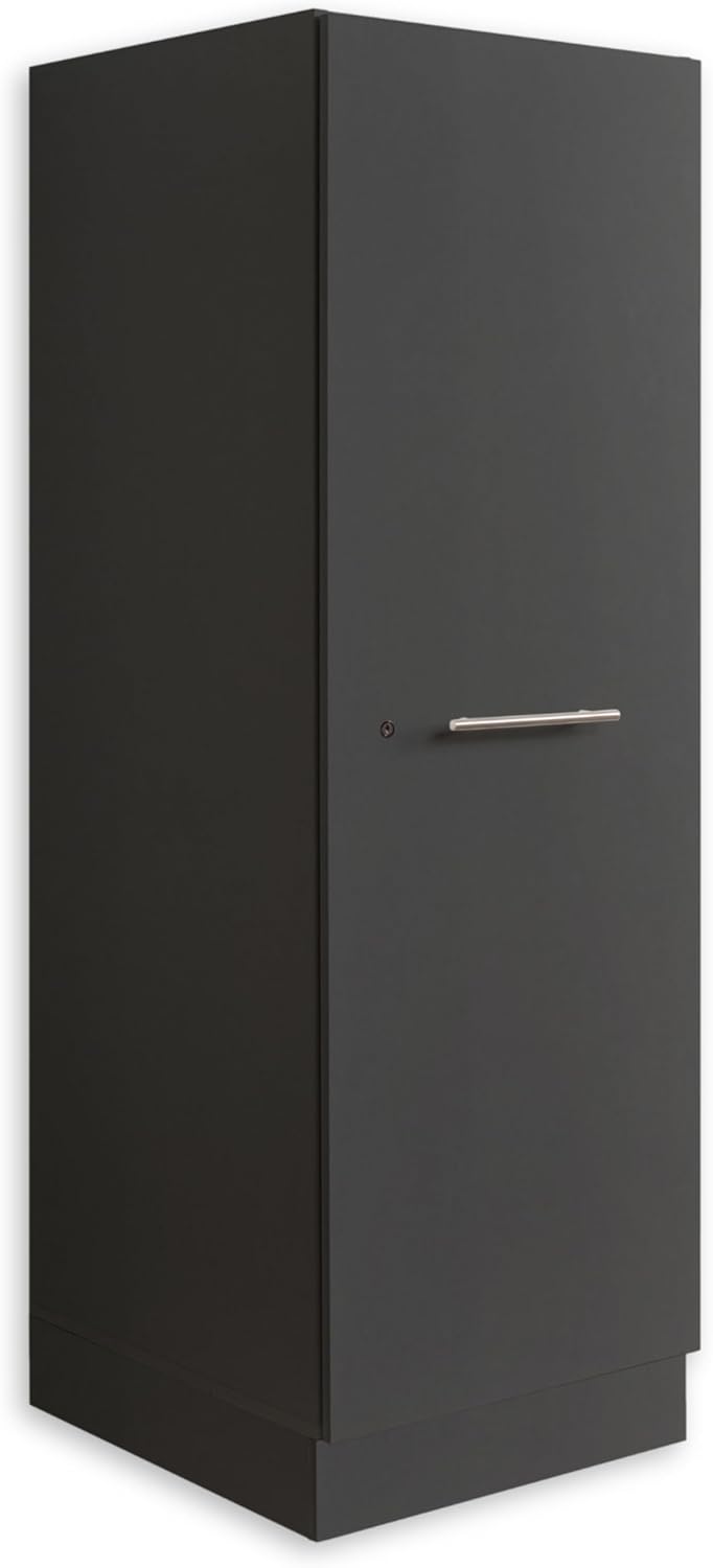 Laundreezy Mehrzweckschrank für Waschküche, Anthrazit - Vielseitiger Allzweckschrank mit viel Stauraum - 50 x 162 x 67,5 cm (B/H/T)