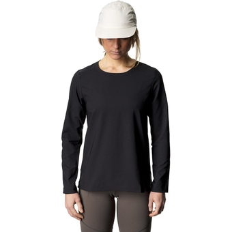 Houdini Cover Crew Langarmshirt True Black Damen