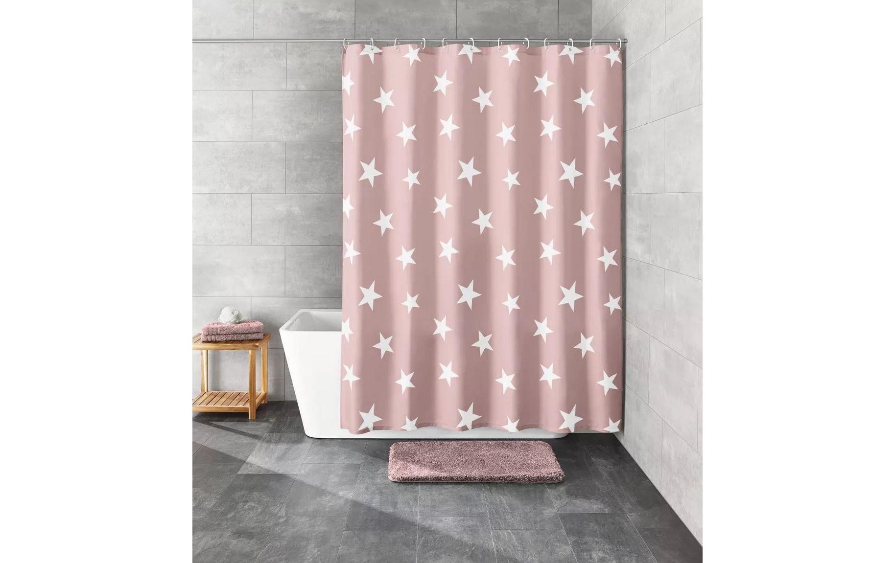 Duschvorhang Nova 180 x 200 cm , Rosa/WeissDuschvorhang aus Polyester